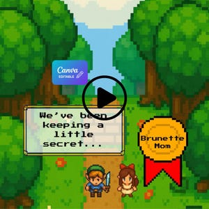 Digital Pregnancy Announcement Video Game Animated Baby Reveal Template Digital Baby Announcement Video Unique Pregnancy Announcement Movie