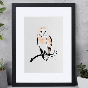 Original Watercolour Barn Owl (A4)