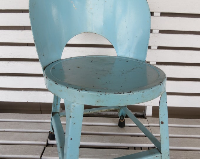 Vintage Metal Childs Chair. Etsy