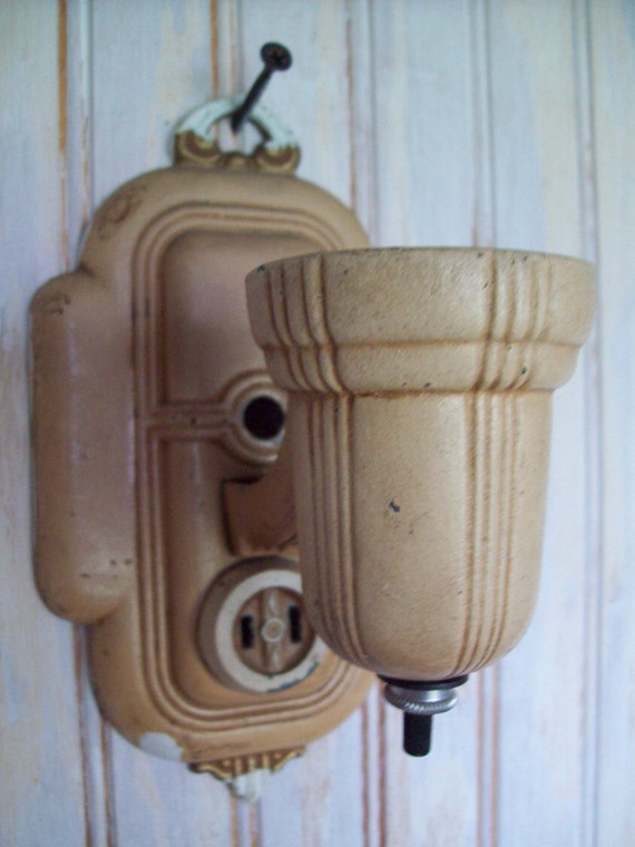 Vintage Cast Iron Light Fixture. Etsy