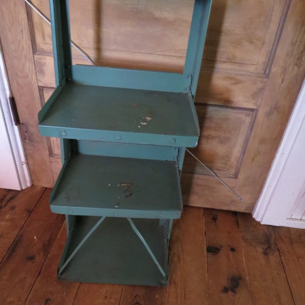 Vintage Industrial Metal Shelf.