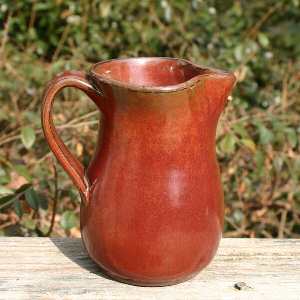 Pottery Creamer Pitcher Red Seagrove NC Pottery