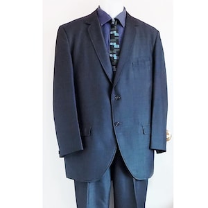 1950s Sharkskin Suit / RnR / Jive / Atomic / Mid-century / Blue / metal Zipper /Kraus / Rare