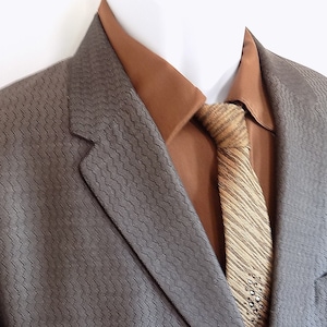 1950s Atomic Sharkskin Dinner Jacket / Sports coat / Rockabilly / Las Vegas / Stanley Lord / Schwartz Bros./ Rat Pack / Mint / Brown-Black