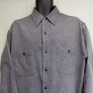 1940s Original RARE Large Big Yank Work Shirt Gray Salt and - Etsy