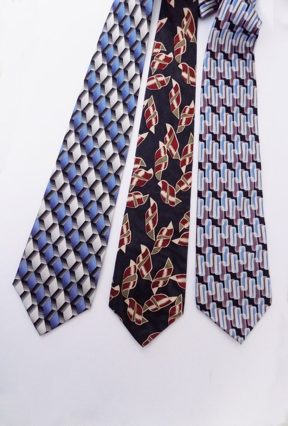 1990s  Three designer ties: 2 vintage Pierre Card… - image 2