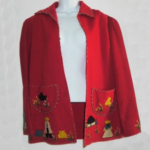 1930's Monterrey Mexican Jacket with appliques image 4