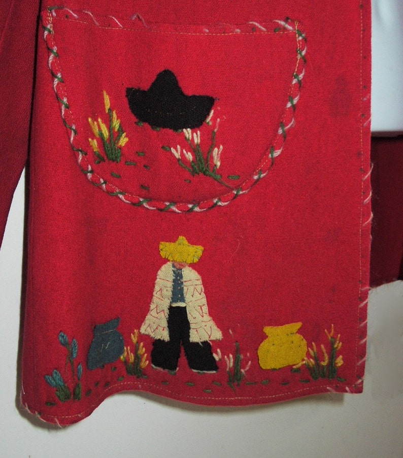 1930's Monterrey Mexican Jacket with appliques image 5