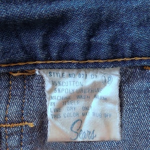 1950s-60s RARE Woman's Jeans, by SEARS / Large Patch Pockets , No Rear ...