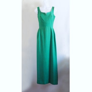 1960s GREEN Cotton Full Length Formal Dress / Union Label/ Mint ...