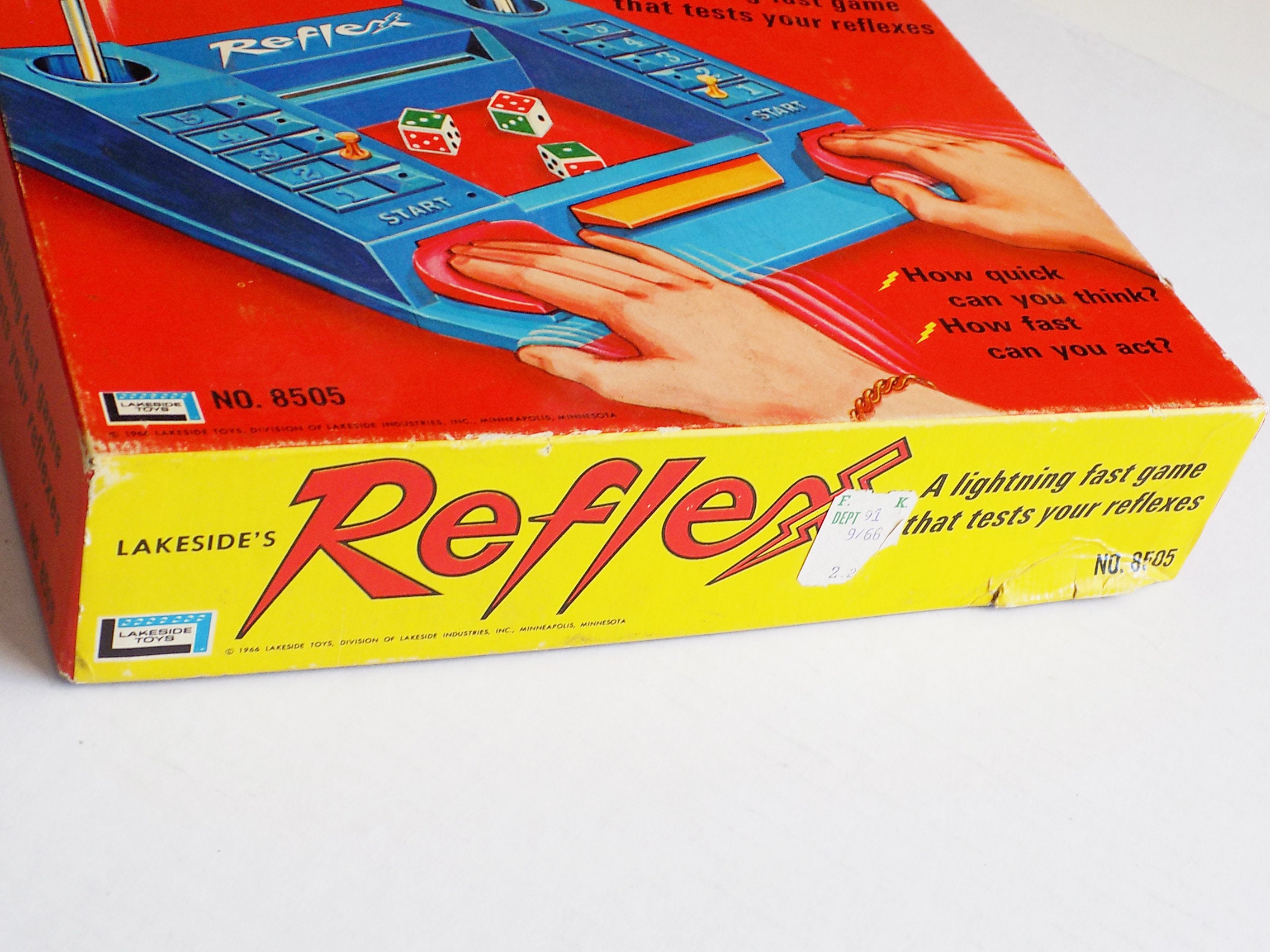Reflex Lightening Fast Game Vintage 1966 Lakeside Toys 8505 Complete for  sale online