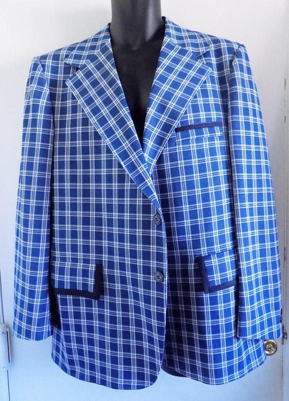 1970's Anchor Man Sports Coat / Disco / 70s / Poly