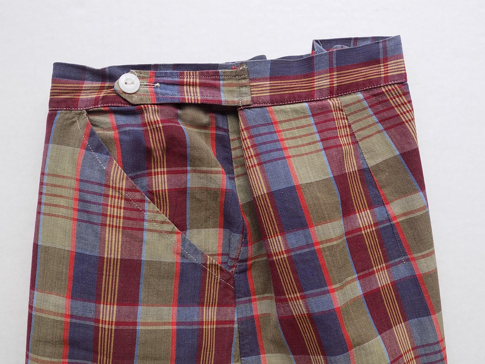 1950s-60s Cotton Plaid Pedal Pushers / Clam Diggers /shorts / - Etsy