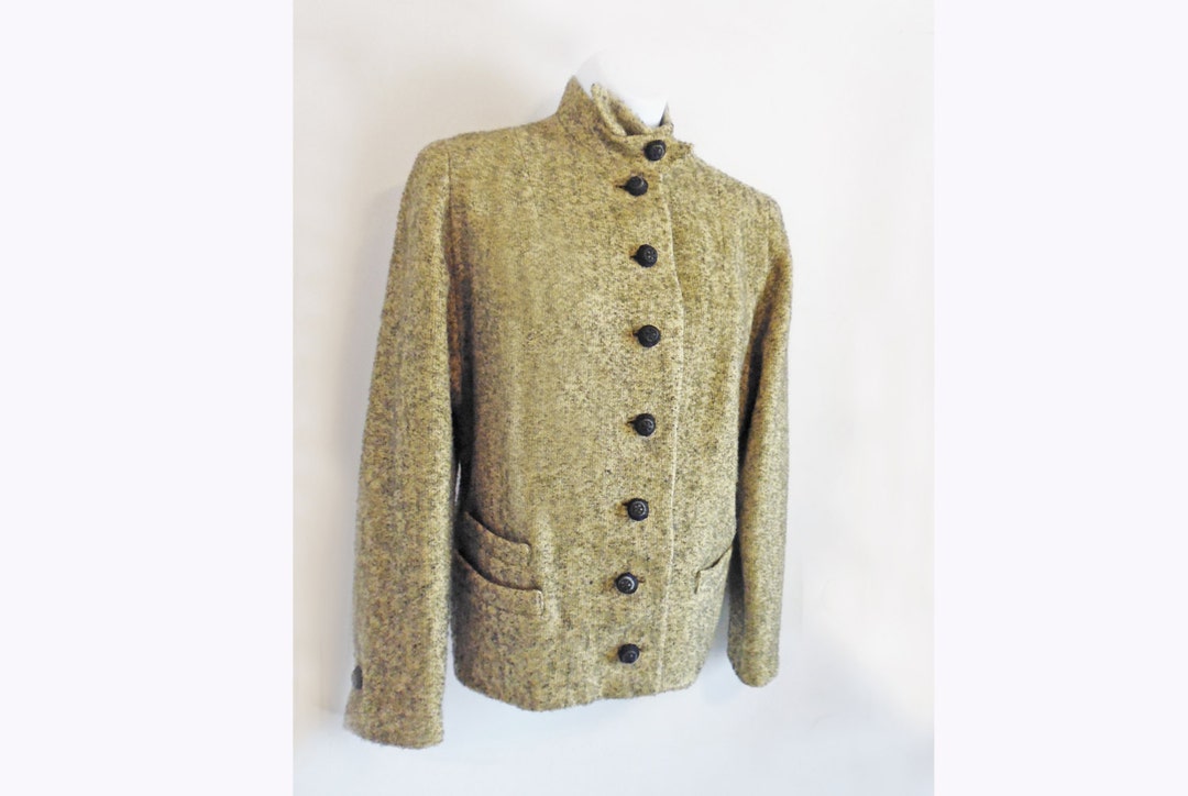 1960S Nubby Wool Jacket by Buddy Blake in Chartreuse and - Etsy