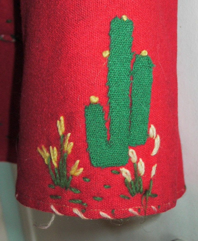 1930's Monterrey Mexican Jacket with appliques image 2