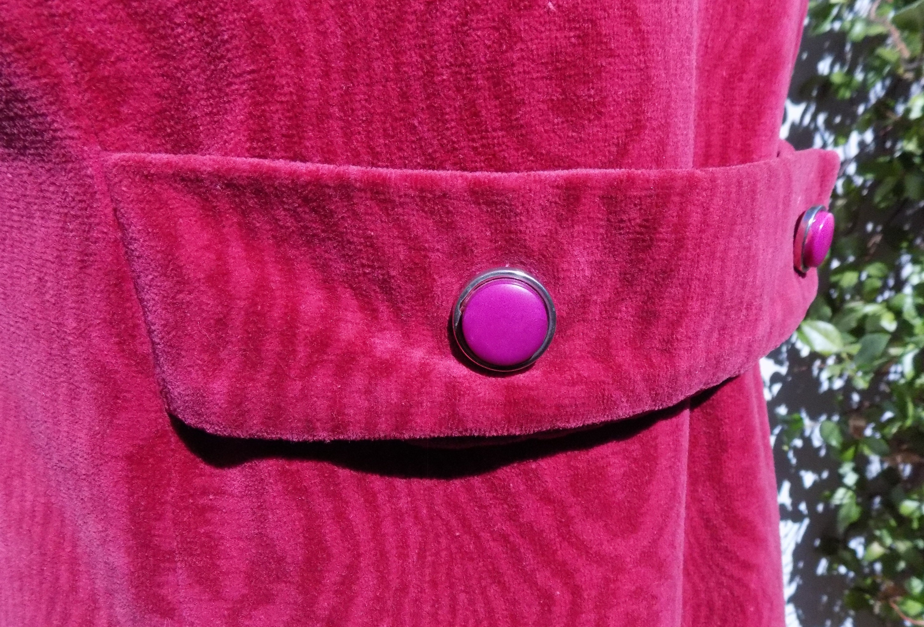 1960s Velvet Moire Pattern Tapestry Coat / Brocade Long