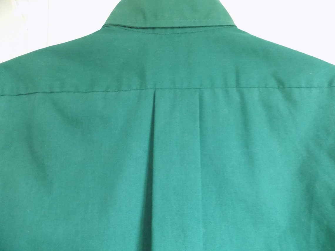 1970s Jcpenny Green Shirt / Wide Collar / Long Sleeves / 17 Etsy
