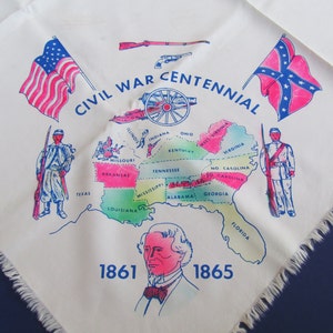 1861-1965 Civil War Centennial Souvenir scarf