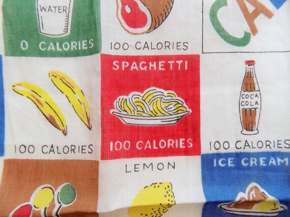 1950s CALORIE novelty handkerchief / Atomic / Ran… - image 4