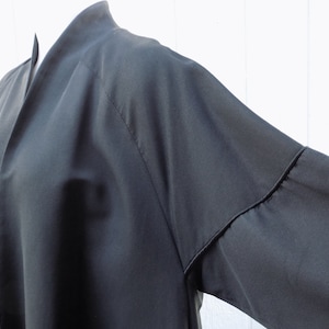 Abrigo swing negro de la década de 1950 con forro novedoso de Jack Bloom de California / Sring / otoño / Twill / rayón M / diseñador