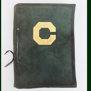 1919 Crimson College Yearbook, Logan, Utah / leather ( suede) cover with Gold Leaf / 200pages?