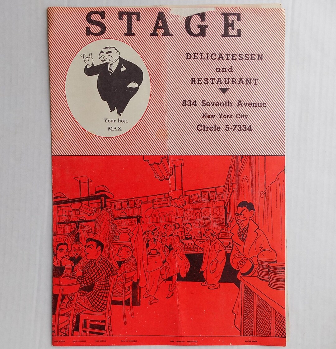 1950s ORIGINAL Stage Deli and Restaurant Menu Famous NYC Deli Etsy