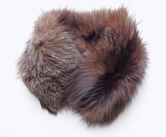 Large 1940s Brown Fox Muff and matching Collar -P… - image 8