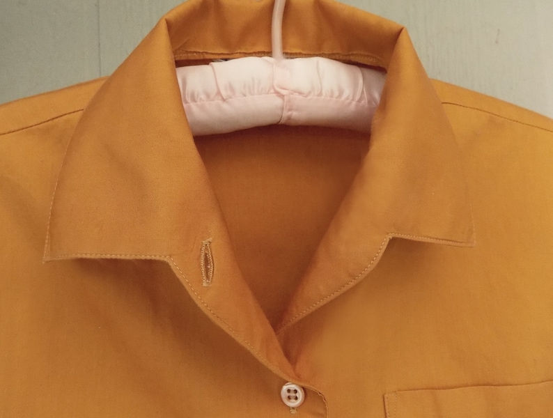 1950s RARE Jaimsie Mustard colored long sleeve girl/'s shirt Rockabilly age 12 cotton deadstock swing RnR