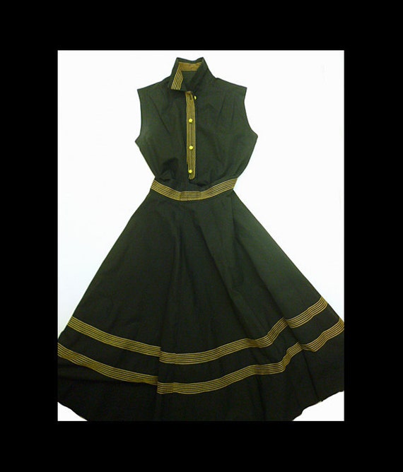 Rare Rockabilly matching Swing skirt and blouse-Rn