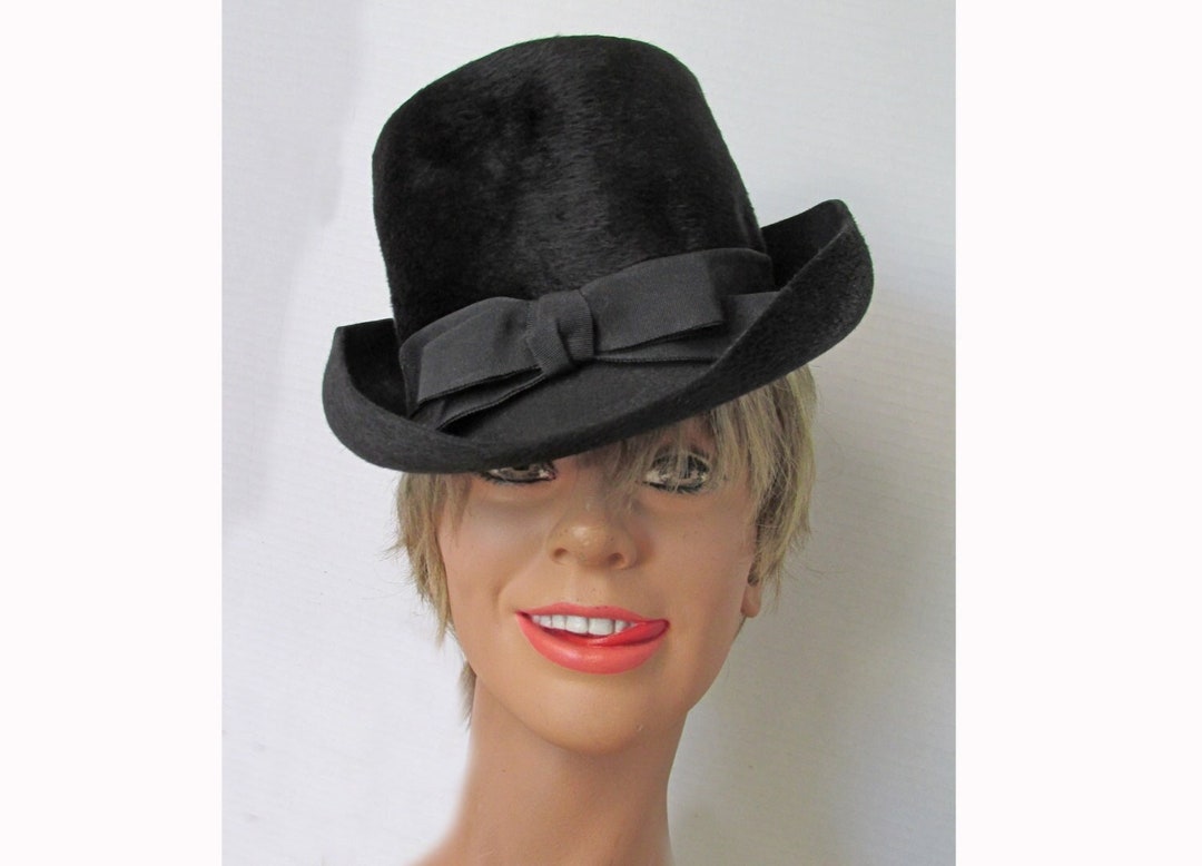 1960S Mod Fur Fedora, Military Style Designer Hat by Lilli 