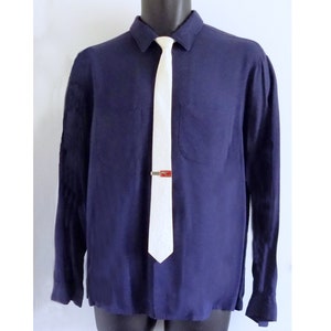 1950s RIGGS Gabardine Navy Blue Long Sleeved Shirt / Size - Etsy