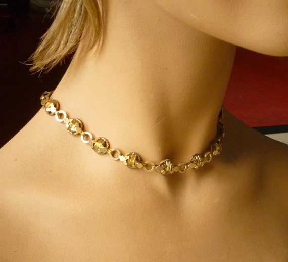 1920's - 1930's Art Deco gold tone necklace