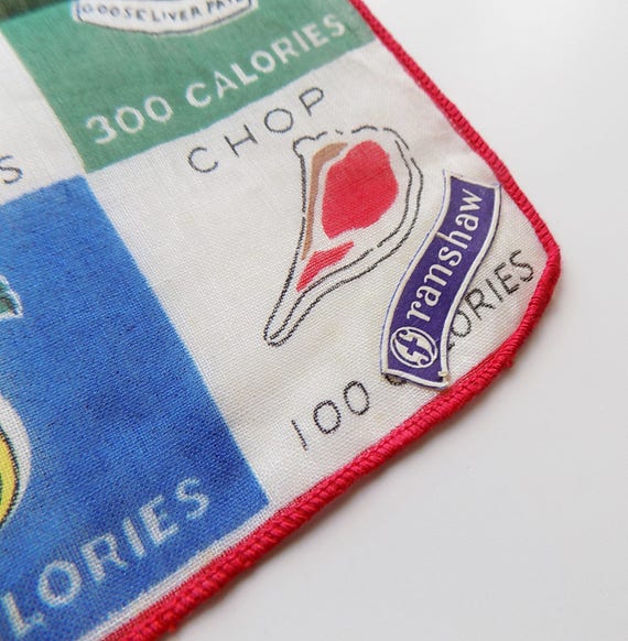 1950s CALORIE novelty handkerchief / Atomic / Ran… - image 1