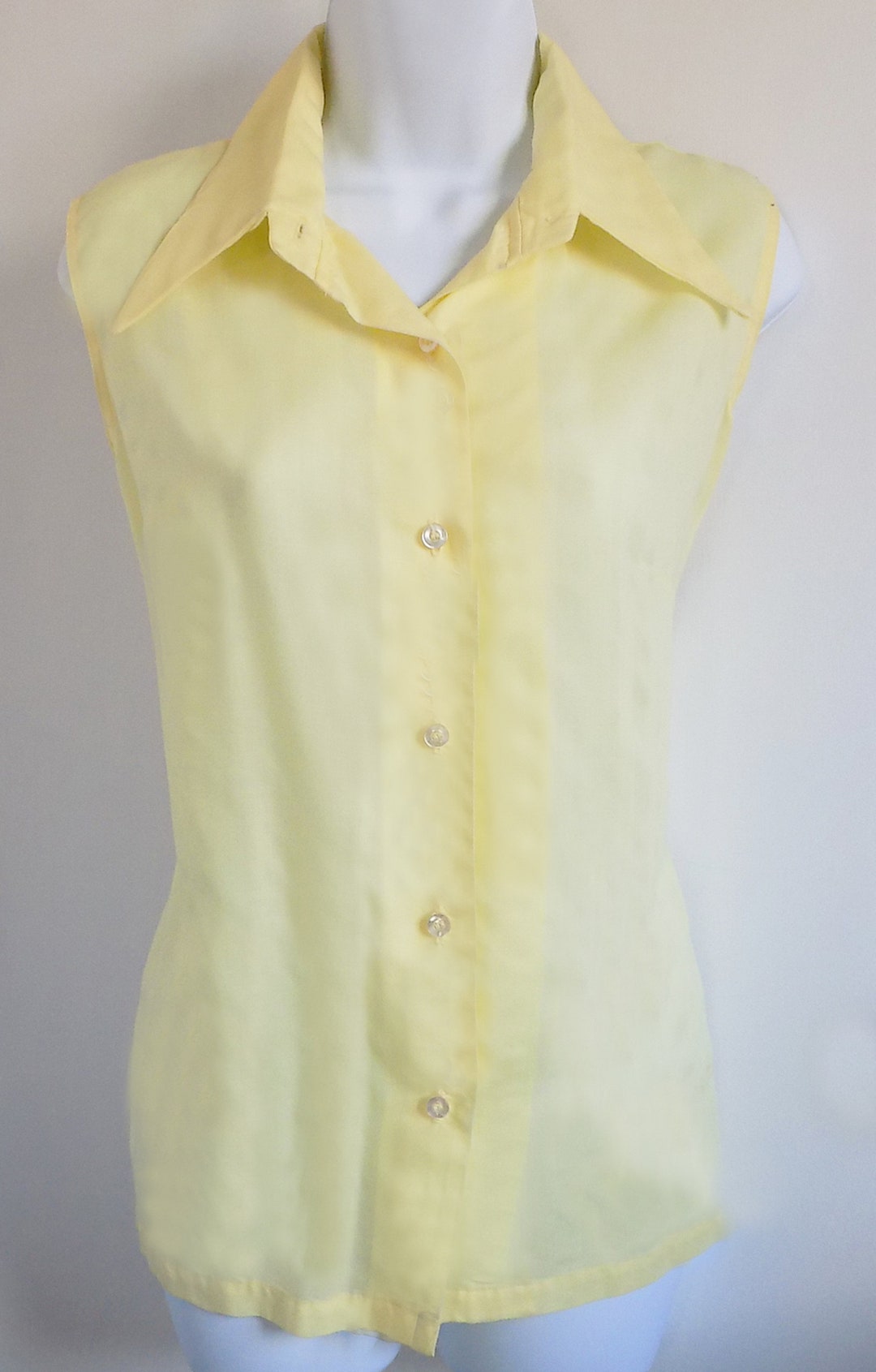 1970s Boho Sleeveless Yellow SHIP N SHORE Blouse / Top / Shirt - Etsy