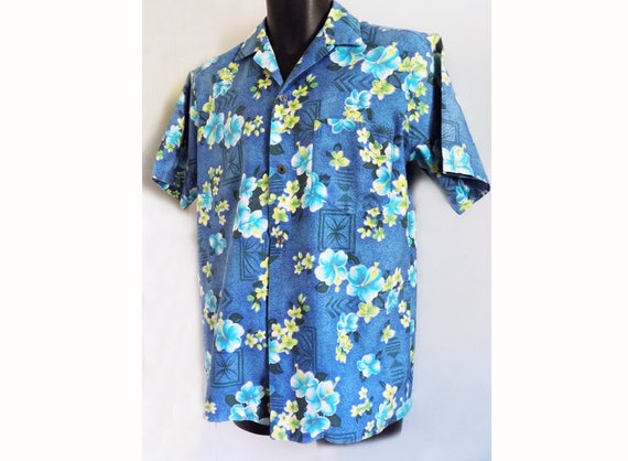 1950s cotton Hawaiian shirt / M / Kaikamahine . b… - image 1
