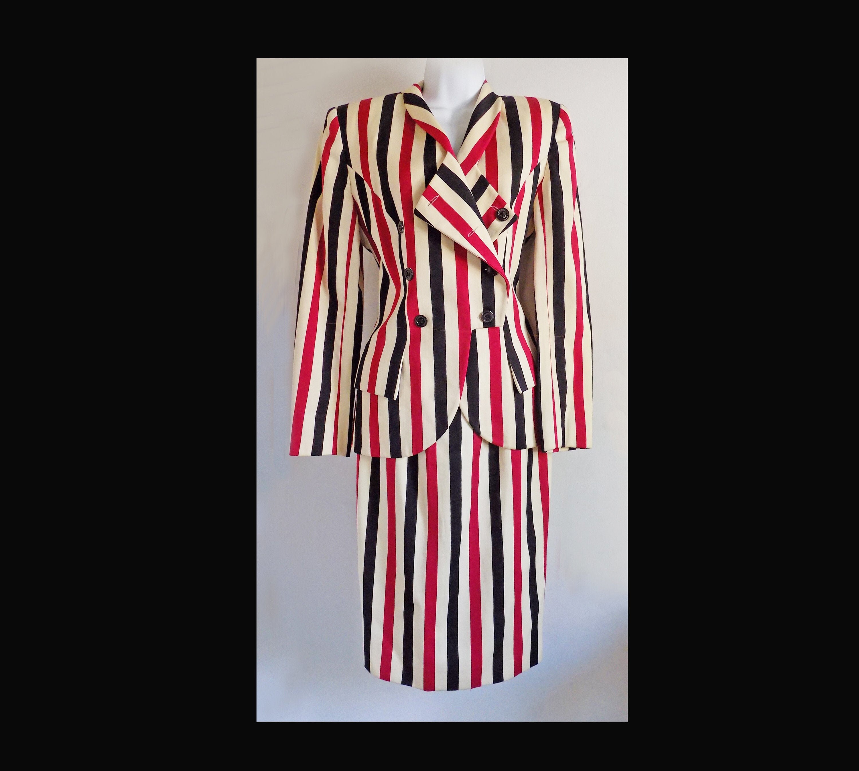 1980s-90s MYRENE DE PREMONVILLE Two-piece Skirt and Jacket