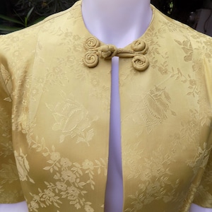 1960s Asian silk brocade coat / robe / bathrobe / formal coat / Boho