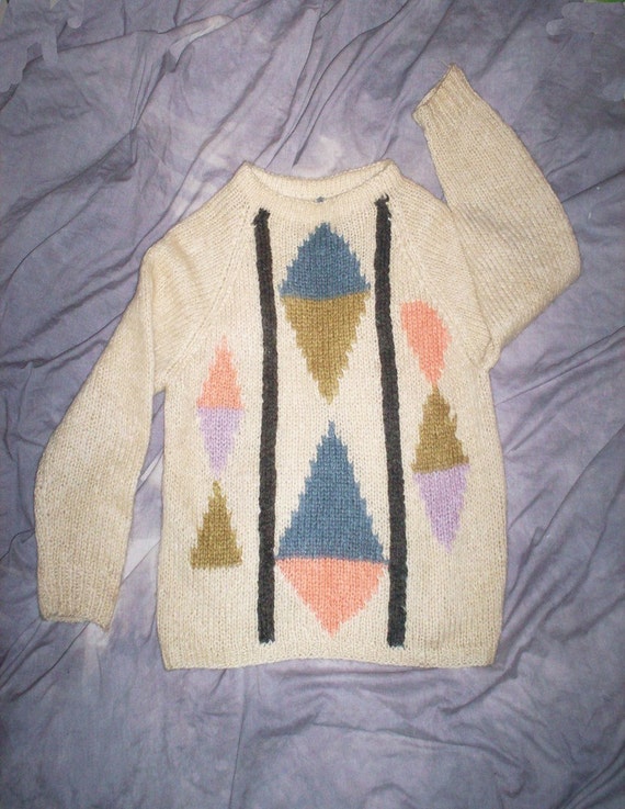 1950s-60s man's pullover / sweater / Mohair / Atom