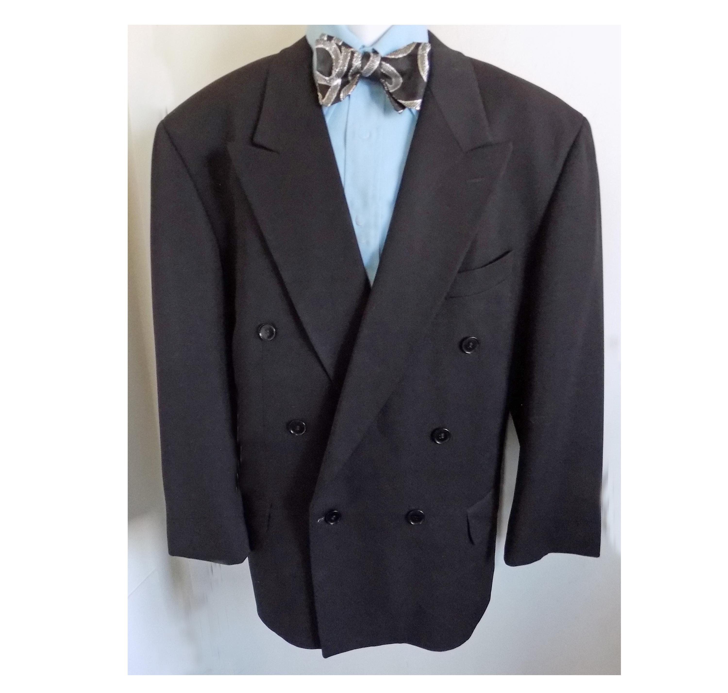 Vintage Black Suit Double Breasted - Etsy