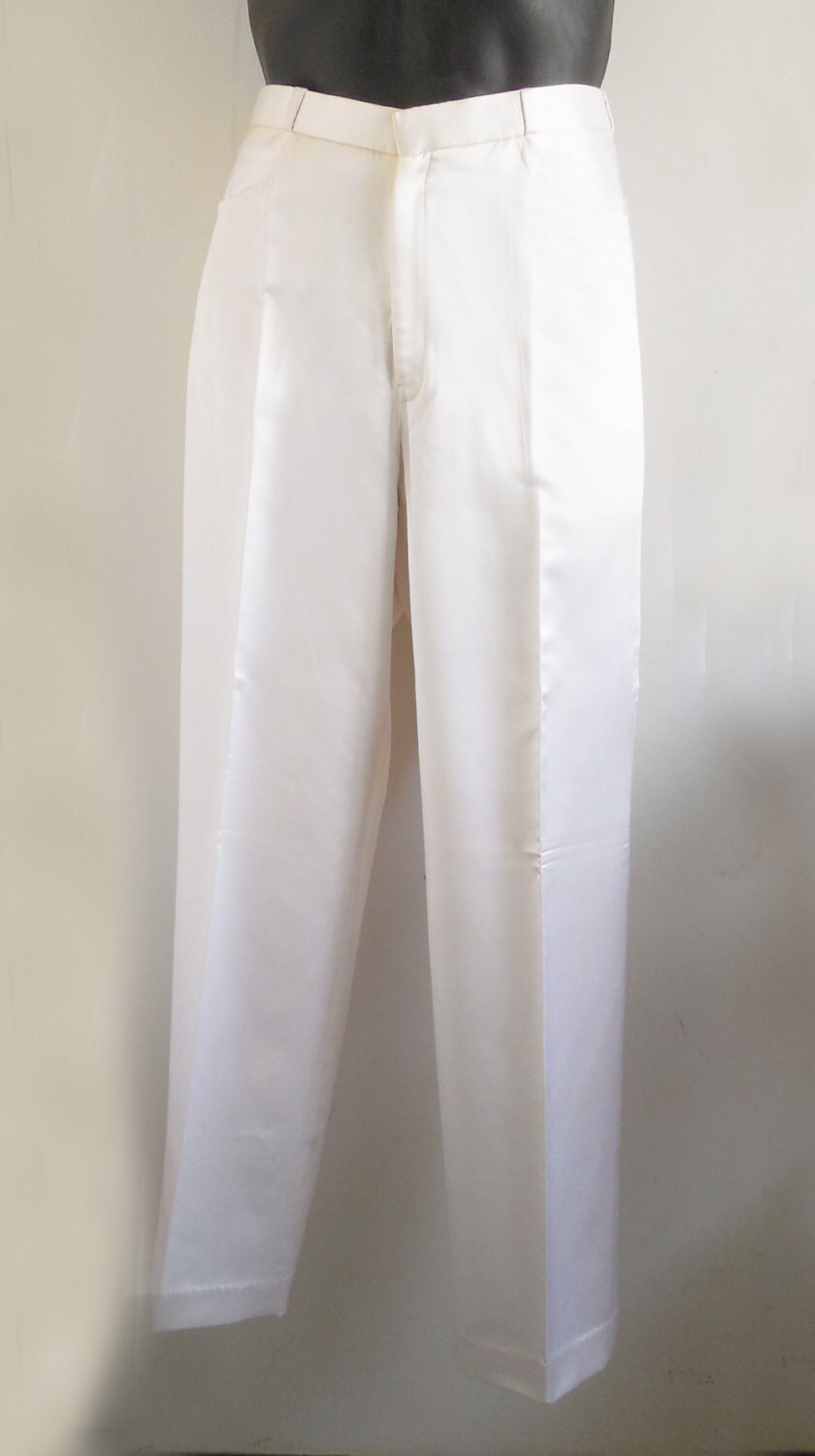 REDUCED White Satin Wedding Suit / Mandarin Collar / - Etsy