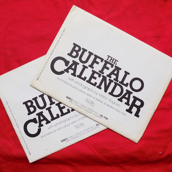 1976 Art Calendar / good for 2021 after March / Milton Rogovin / Buffalo, N.Y. / Photographs / WBFO / SUNY /