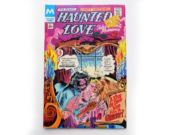 1978 HAUNTED LOVE Modern Comics Primeira edição / Condição muito boa / Capa Tom Sutton / Quase sem desgaste / Capa de arquivo