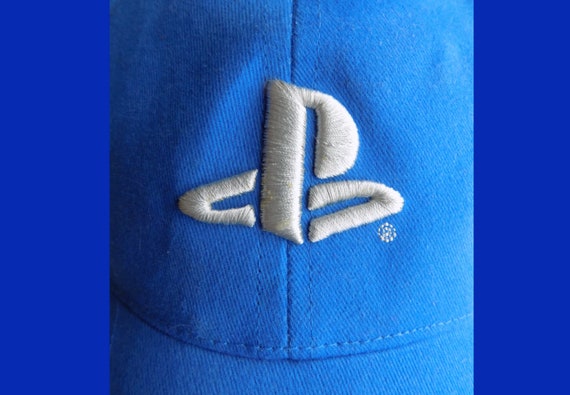 1990s Rare Blue PLAYSTATION Promo Baseball Cap / Gamer