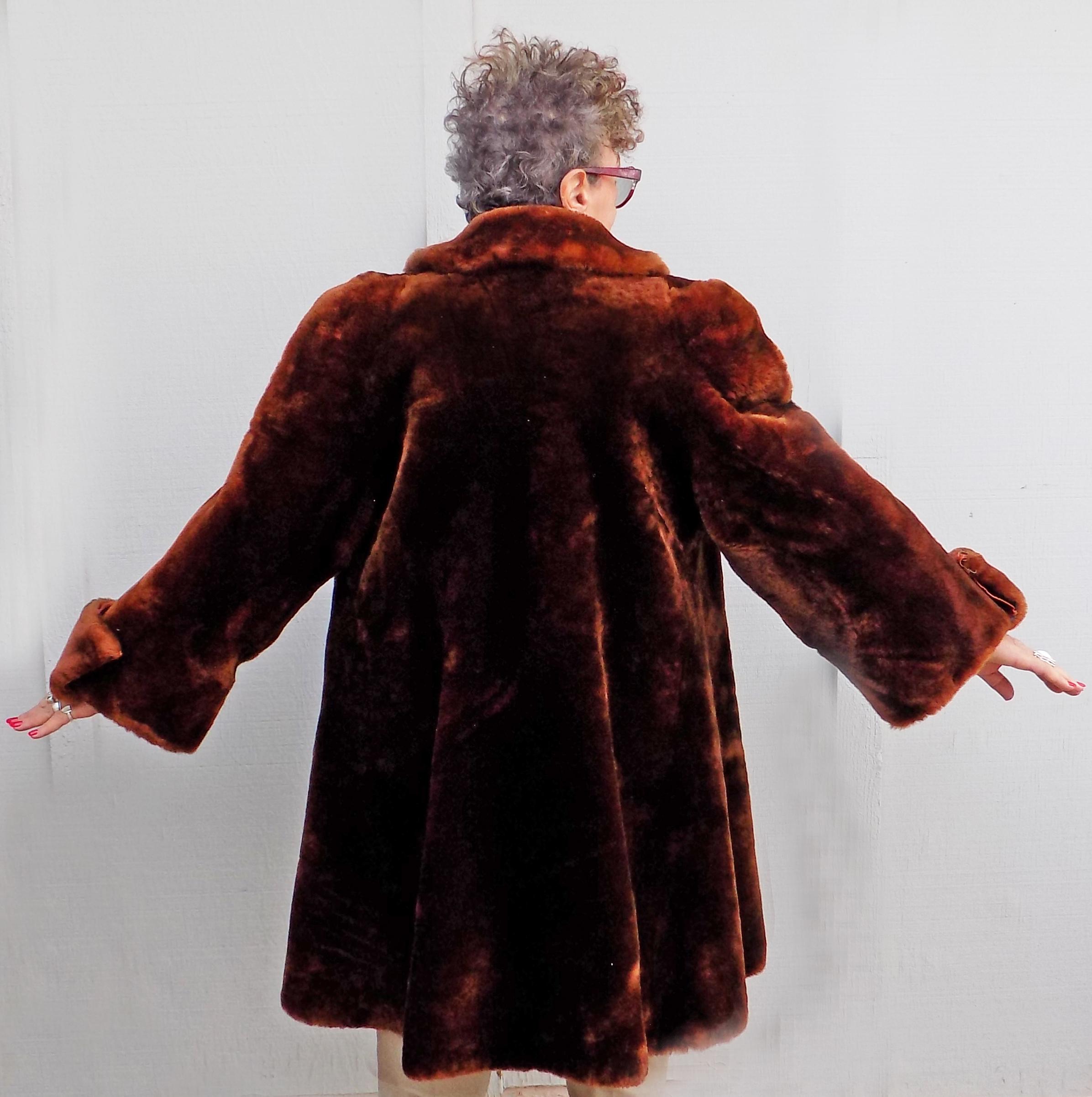 Mouton Fur Coat - Etsy Mouton Fur Coat - Etsy