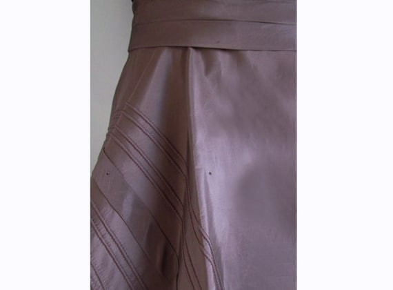 1940s R&K New Look Brown Taffeta Swing skirt / Ni… - image 3