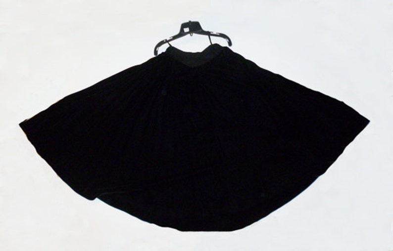 1940s-50s Velvet Black Circle Skirt and matching velvet Bolero Jacket image 1