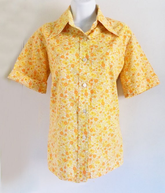 1970's Ship n Shore style blouse / no label / cot… - image 3