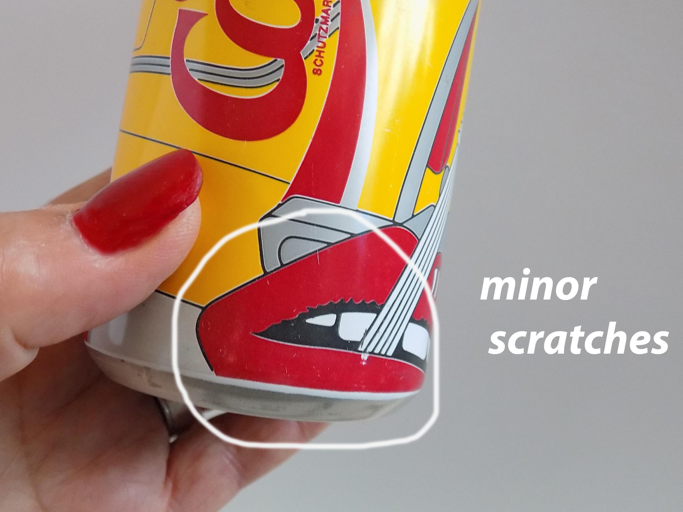 1980s Set of Four Designer Cherry COKE Cans From Germany, Near
