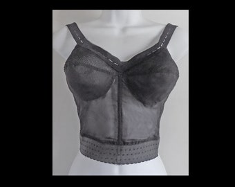 1950s-60s WARNER long line bra / corset / Merry Widow / Betty Page / lingerie / 36B / pointy / bustier / sexy / vixen / Rockabilly / pin up