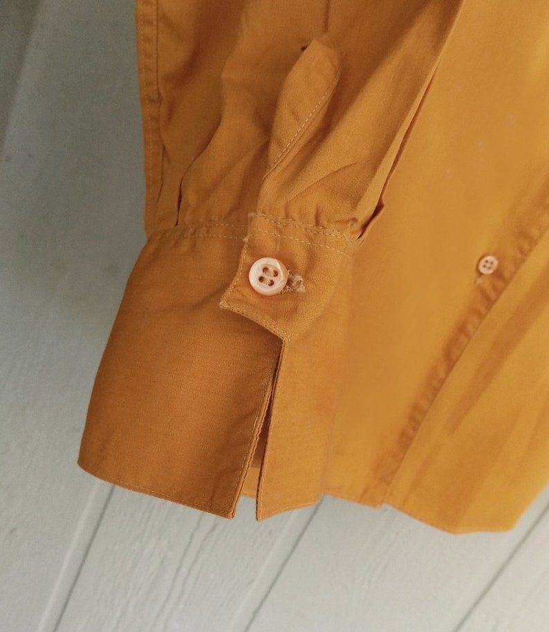 1950s RARE Jaimsie Mustard colored long sleeve girl/'s shirt Rockabilly age 12 cotton deadstock swing RnR